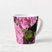 Roze Hortensia Latte Mok (Rechterhoek)
