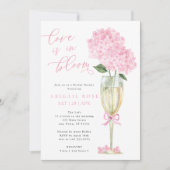 Roze Hortensia Liefde is in Bloom Vrijgezellenfees Kaart (Voorkant)