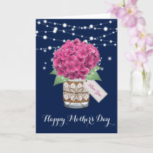 Roze Hortensia Liefelijke Landelijke Blauwe Moeder
