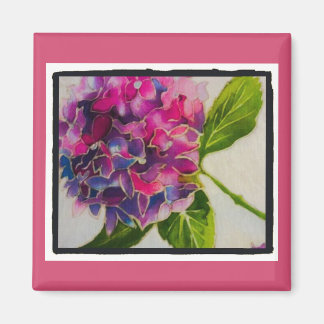  roze hortensia magneet