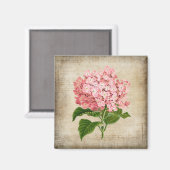 Roze Hortensia Magneet (Voorkant / Achterkant)