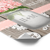 Roze Hortensia Metselwerkpotje Graag één favoriet  Poster (Hoek)