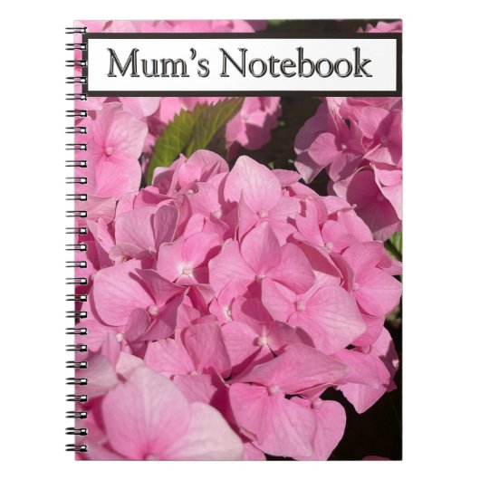 Roze Hortensia Notitieboek (Voorkant)