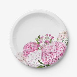 Roze Hortensia Papieren Bordje