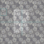 roze hortensia parel navy pruim stof (Delen)