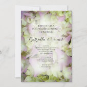 Roze Hortensia Post-Huwelijks Brunch Kaart (Voorkant)