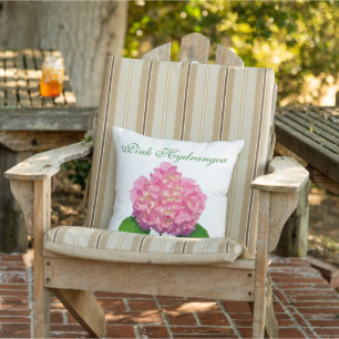 Roze hortensia roze bloemstuk roze bloem buitenkussen
