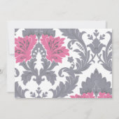 Roze hortensia Sip and See baby shower uitnodiging (Achterkant)