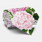 Roze hortensia stropdas (Opgerold)