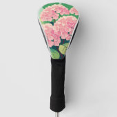 Roze Hortensia Struik Golfheadcover (Voorkant)