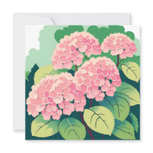 Roze Hortensia Struik Kaart