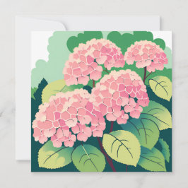 Roze Hortensia Struik Kaart