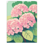 Roze Hortensia Struik Klembord (Achterkant)