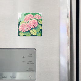 Roze Hortensia Struik Magneet