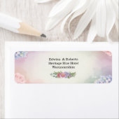 Roze Hortensia Trouw Adres Label Sticker (Insitu)