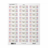 Roze Hortensia Trouw Adres Label Sticker (Full Sheet)