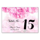 Roze hortensia trouwtafel nummers hortensia1 kaart (Achterkant)
