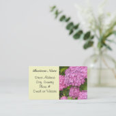 Roze Hortensia Visitekaartje (Staand voorkant)
