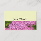 Roze Hortensia Visitekaartje (Achterkant)