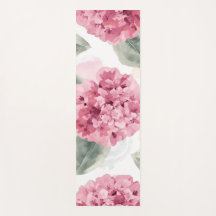 Roze Hortensia Watercolor Botanisch Bloemmotief