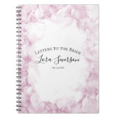 Roze hortensia Waterverf Brieven aan de bruid Notitieboek (Voorkant)