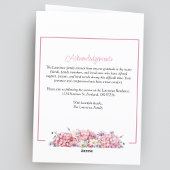 Roze hortensia zomerbloemen begrafenis gevouwen programma