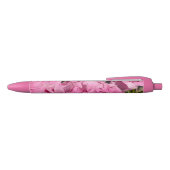 Roze Hortensia Zwarte Inkt Pen (Bovenkant)