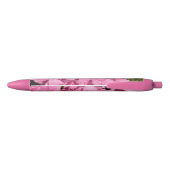 Roze Hortensia Zwarte Inkt Pen (Achterkant)