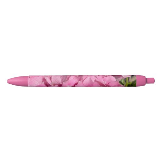 Roze Hortensia Zwarte Inkt Pen (Voorkant)