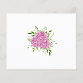 Roze Hortensia's 80ste Verjaardagskaart Verzoek (Achterkant)