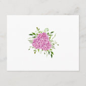 Roze Hortensia's 80ste Verjaardagskaart Verzoek Informatiekaartje (Achterkant)