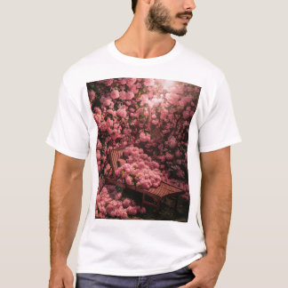 Roze Hortensia's All-Over Bloemen Print Vrouwen T- T-shirt