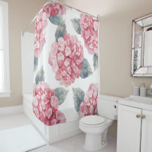 Roze Hortensia's Aquarel Bloemen Schilderij