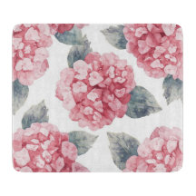 Roze Hortensia's Aquarel Bloemen Schilderij