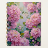 Roze Hortensia's Bloemenspiraal Planner Lente (Voorkant)