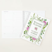 Roze Hortensia's Bloemschildering Bruiloft Planner (Display)