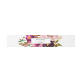 Roze - Hot, Blush en Paarse Floral 3 Uitnodigingen Wikkel (Vlak)