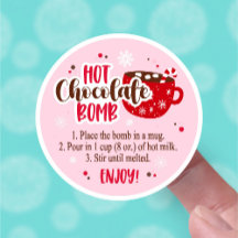 Roze Hot Cacao Bomb Chocolade Serving Instructies