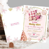 Roze Hot Chocolate Girl Baby shower Kaart