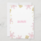 Roze Hot Chocolate Girl Baby shower Kaart (Achterkant)