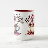 Roze Hot Cocoa Snowwomen Seizoen Mok (Midden)