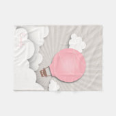 Roze hot-luchtballon, speciaal aangepast fleece deken (Voorkant (Horizontaal))