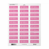 Roze HOT STUFF Snoep Heart Valentijnsdag Love Etiket (Full Sheet)