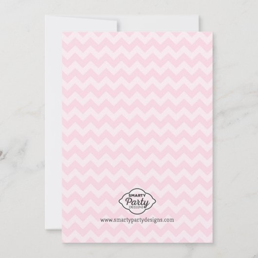 Roze hotair ballonmeisjes Baby shower uitnodiging