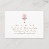 Roze hotline ballonbeeldscherm informatiekaartje (Voorkant)