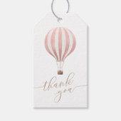 Roze hotline ballonmeisje Baby shower Hartelijk da Cadeaulabel (Voorkant)