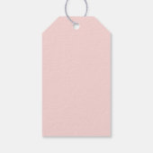 Roze hotline ballonmeisje Baby shower Hartelijk da Cadeaulabel (Achterkant)