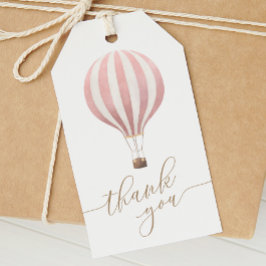 Roze hotline ballonmeisje Baby shower Hartelijk da Cadeaulabel