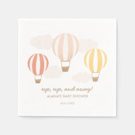 Roze hotline luchtballonnen Girl Baby shower Servet