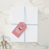 Roze Houd kalm en vrolijk op grappige kerstman Cadeaulabel (Met Touw)